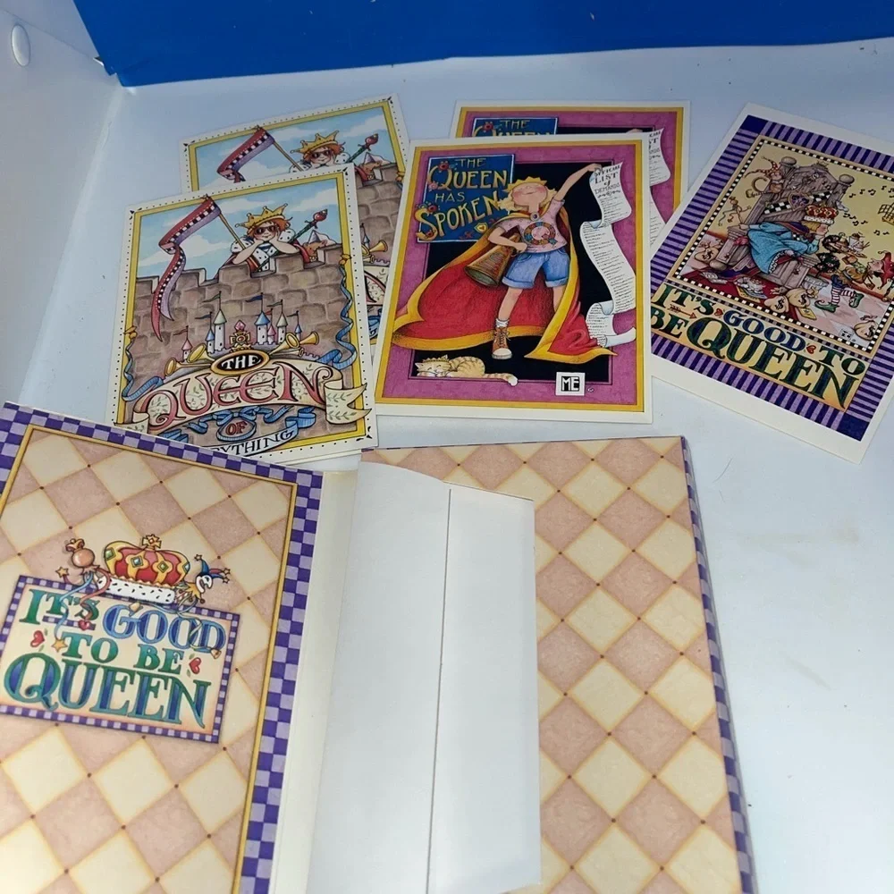 Set of 5 Mary Engelbreit cards as pictured- CUTE!!